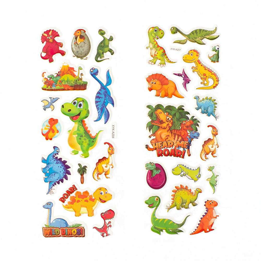 Stickers inflados Dinos 2