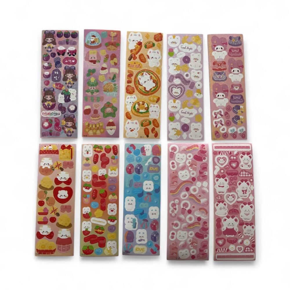 Nuevo! Toca, toca la suerte es loca: Stickers Chinos con glitter
