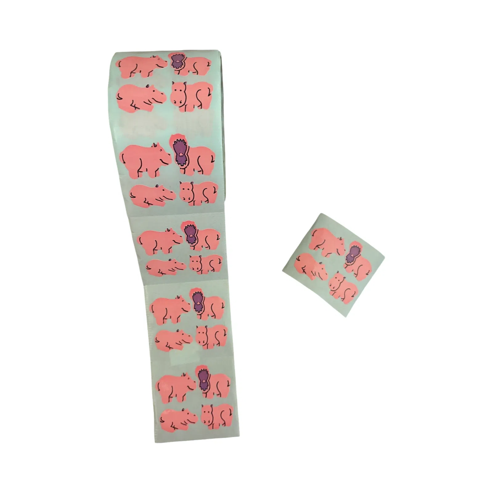 Nuevo! Stickers Hipopótamos de papel